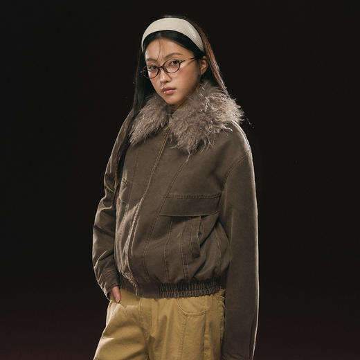 Ariseism 美式复古毛领短外套女秋季新款外套 商品图1