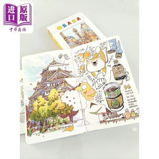 预售 【中商原版】Sasis Sketch Book: Japan Diary 6 OSAKA 进口艺术 Sasi的手帐书 日本旅行06 大阪 作者亲签 含书签赠完即止 商品图3