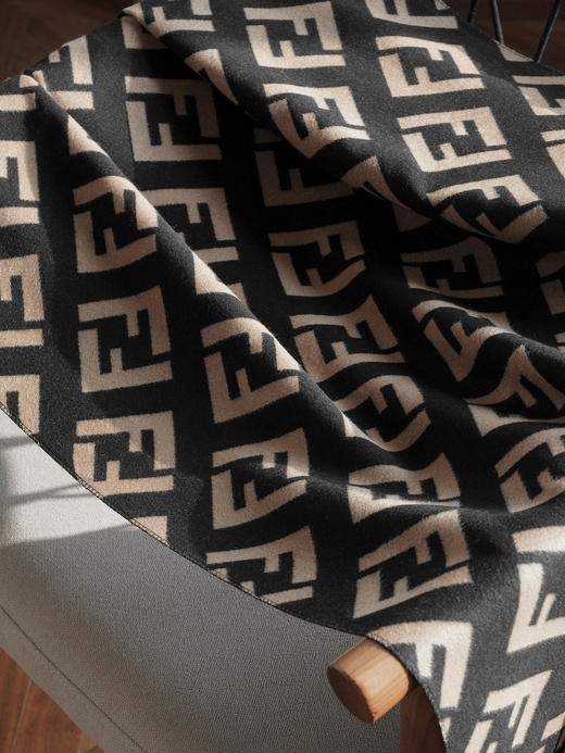 WJ12-芬迪 FF图案印花 羊绒围巾 男女同款情侣款（QZ*MM） 商品图2