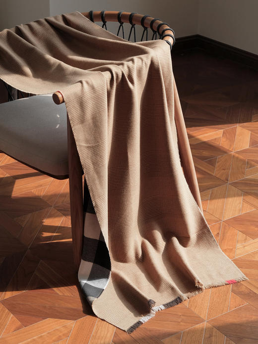 WJ06-巴宝莉 经典格纹羊绒流苏边 绒线围巾 男女同款情侣款（QZ*MM） 商品图6