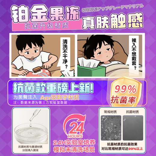 【男用器具】谜姬动漫美臀天羽凛抗菌咖啡色液态果冻臀【控价产品，先联系负责人沟通，再申请白名单】 商品图3