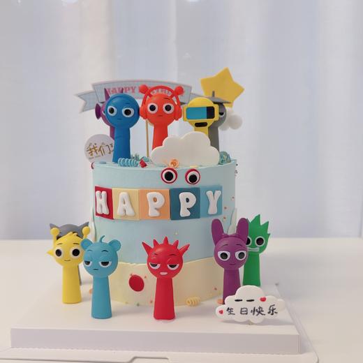 节奏盒子卡通玩偶蛋糕-低糖处理无添加 商品图0