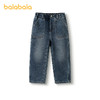 巴拉巴拉童装男童裤子儿童牛仔裤2025冬新款加绒直筒 商品缩略图4