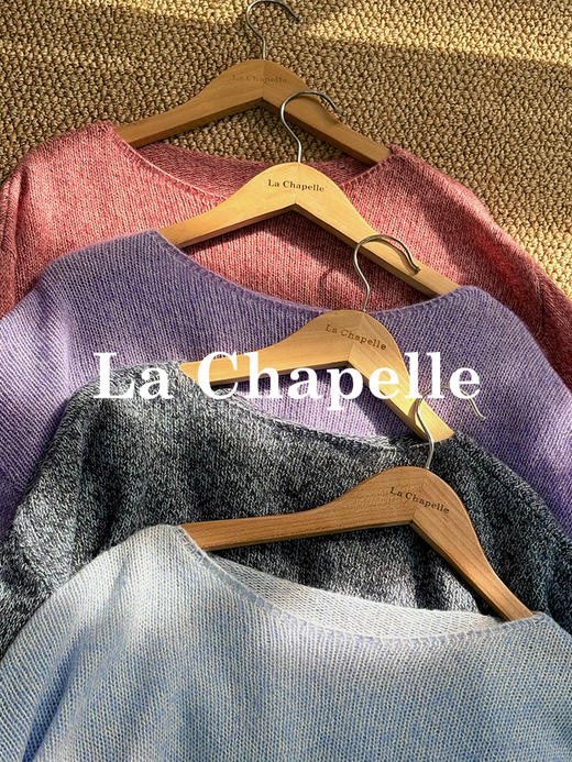 会员福利【金纱线/慵懒氛围感】拉夏贝尔/La Chapelle羊驼毛/山羊绒/绵羊毛/莱赛尔气质高级感套头针织衫上衣 商品图5