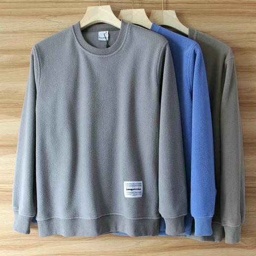 双刷双摇粒绒！一件过冬！秋冬男士加厚保暖休闲百搭圆领套头卫衣 商品图1