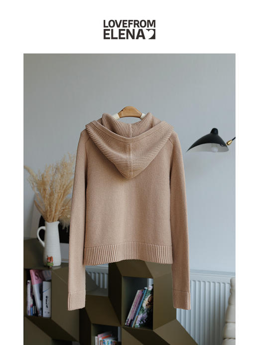 美牌KHAITE代工 羊毛混纺 重磅针织连帽衫 商品图1