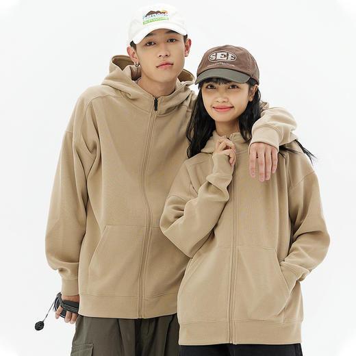 秋冬350G重磅米妮棉连帽外套 美式休闲开衫棉质卫衣开衫 商品图1