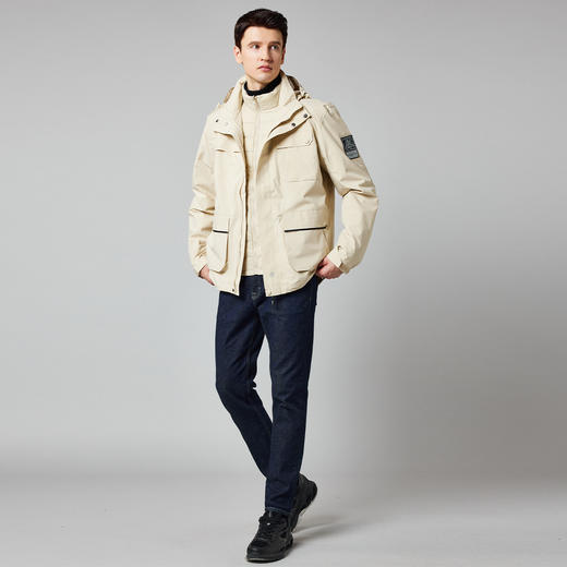 【羽绒内胆】罗蒙秋冬男士外套男时尚休闲户外保暖可拆卸内胆御寒外套 商品图10