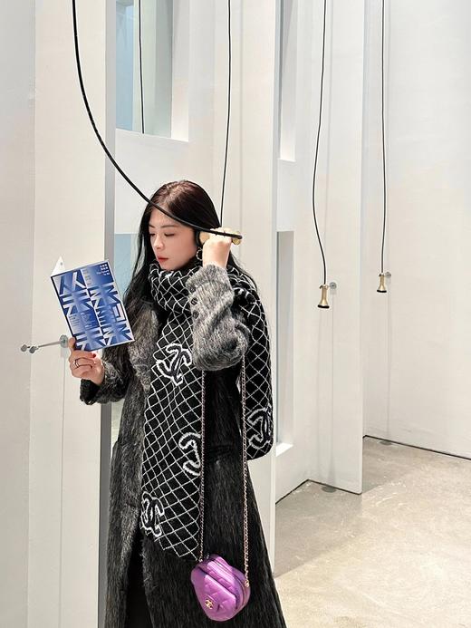 WJ10-香奈儿 双面Logo简约休闲时尚百搭 绒线围巾 女款（QZ*MM） 商品图1