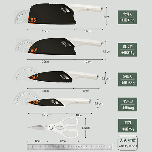 DUMIK中科德马克鲨鱼系列 鲨鱼系列套刀-S 商品图3