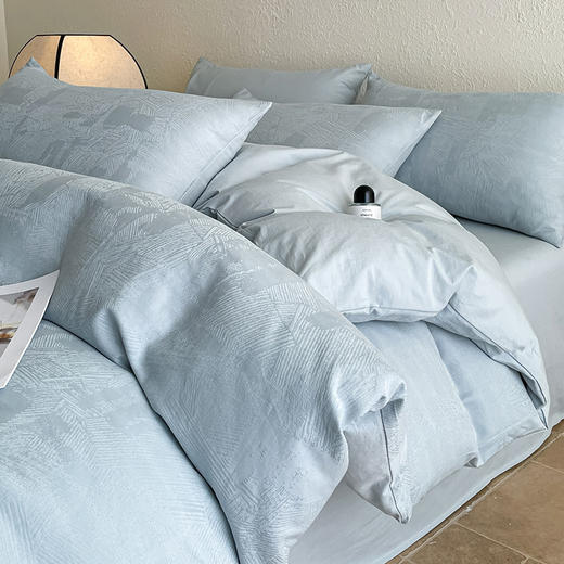 【60S全棉贡缎提花四件套】全棉四件套60S提花贡缎床品件套纯色4件套 商品图6