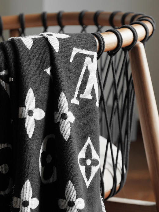 WJ04-驴家 提花织纹流苏饰边 绒线围巾 男女同款情侣款（QZ*MM） 商品图5