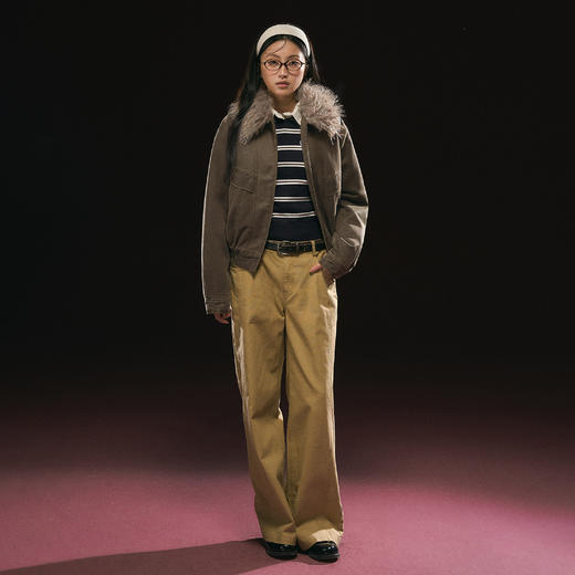 Ariseism 美式复古毛领短外套女秋季新款外套 商品图3