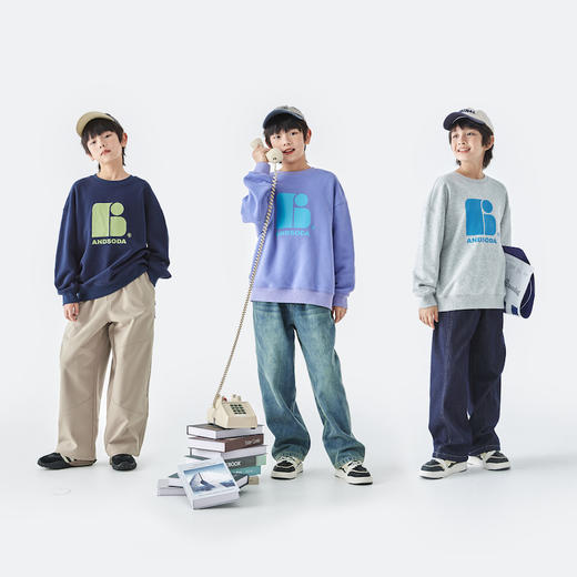 蓝汽水圆领LOGO卫衣885B258030JX 商品图4