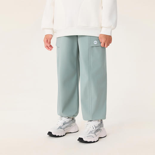 【无氟防泼水】马克珍妮男女童加绒软壳工装裤2025年冬款551736 商品图2