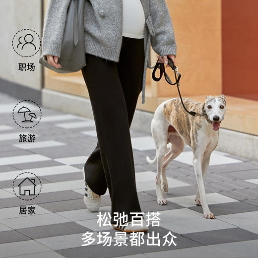 【限时会员价】嫚熙孕妇休闲裤秋冬加绒保暖直筒裤女高弹不勒肚通勤百搭2025新款 商品图3