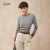 【商场同款】CNK5902 “ 海盐系条纹毛衫 ” MIU系配色，知性俏皮 松软罗纹组织张弛有度  条纹毛衫 商品缩略图0
