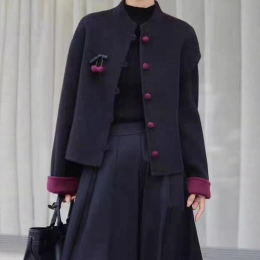 网红爆款2025秋冬双面羊毛大衣小个子气质短款毛呢外套 商品图4