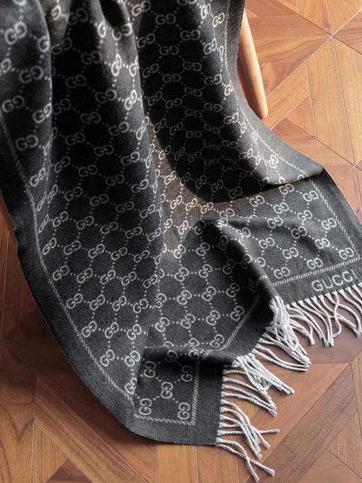 WJ15-古驰 Logo时尚休闲简约 绒线围巾（QZ*MM） 商品图3