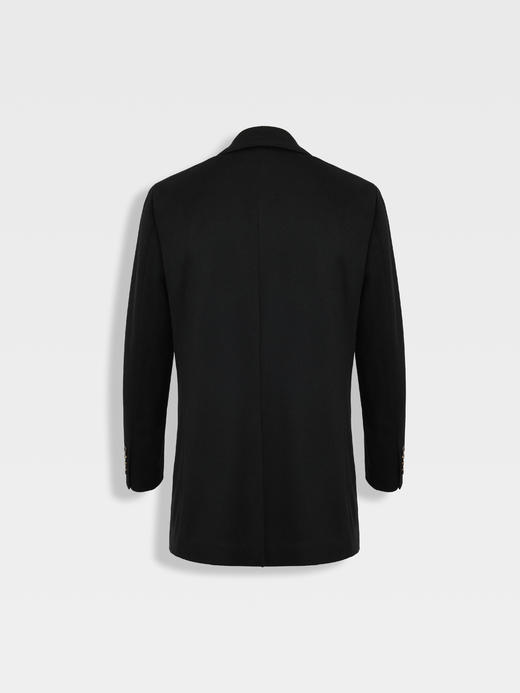 callisto黑色绵羊毛羊绒混纺大衣 商品图1