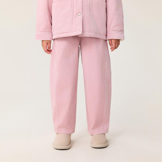 马克珍妮男女童全棉灯芯绒挺括弯刀裤2025年冬装新款551928 商品图1