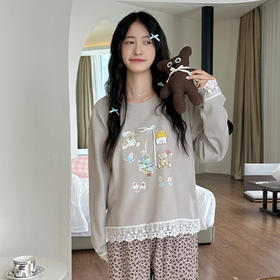 蕾丝花边休闲暖绒小宅衣上衣-纪念日百货门店同款164943259