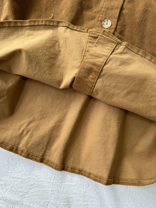 贝壳三 男士灯芯绒基础款柔软舒适上衣纯色翻领长袖衬衫C102816 商品图11