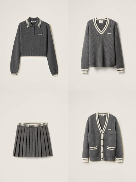 MIU-S 灰色羊毛羊绒混纺系列. 商品图0