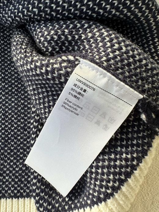 贝壳三 美式复古字母提花假两件毛衣学院风翻领长袖针织衫C102814 商品图10