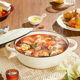 炊大皇玫瑰珐琅汤锅(白)TG22MGB—rxs