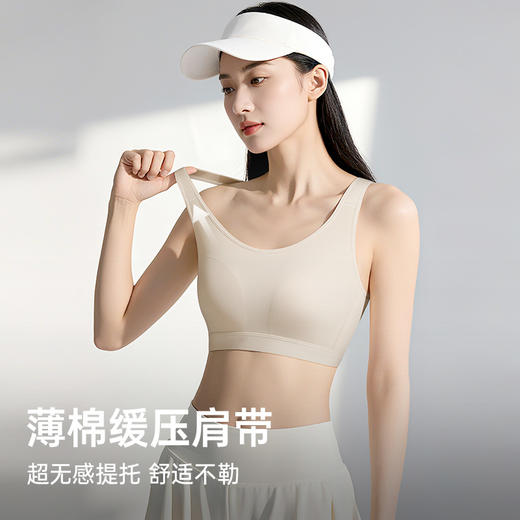 D1-【运动内衣75B-95E】【大胸显小】润微运动内衣收副乳防外扩 薄棉缓压肩带分散压力 侧翼含软胶骨稳固支撑    轻盈随行 商品图3