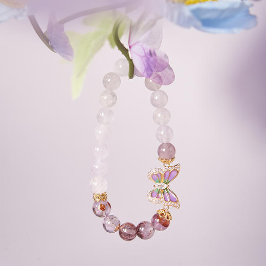 大英博物馆 博物志系列 梦幻蝴蝶 紫幽灵水晶渐变手链 商品图2
