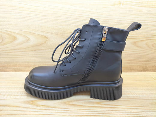 2023秋冬新款女短靴23475633牛皮低跟时尚瘦瘦马丁靴单靴豪行 商品图3