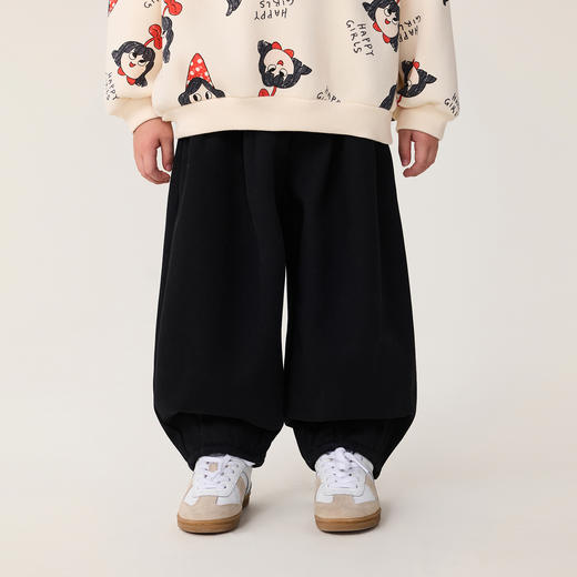 【奥利绒】马克珍妮女童花边蝴蝶结加绒灯笼裤2025秋冬新款551517 商品图1