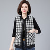 A7251格子马甲马夹背心坎肩加肥加大码中老年妈妈女装春装 商品缩略图3