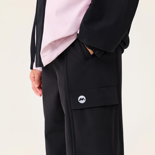 【无氟防泼水】马克珍妮男女童加绒软壳工装裤2025年冬款551736 商品图3