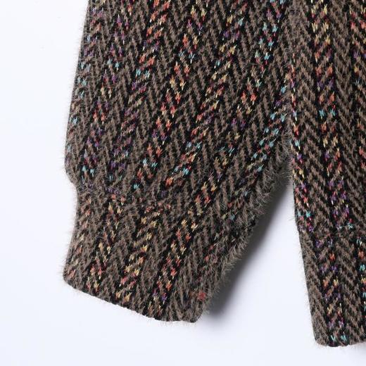 WY1196SDSA男士秋冬新款痞帅男装潮牌彩色竖纹连帽卫衣高街绒毛百搭上衣 商品图4