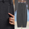 xk1151深灰色羊毛呢香蕉裤女秋冬季加厚新款休闲裤子同款阔腿弯刀裤 商品缩略图3