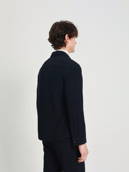 callisto星空蓝莫代尔混纺衬衫款外套 商品图4