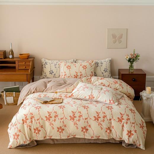 冬季保暖花千朵牛奶绒三四件套高级感加厚雕花床单被套床笠床品 商品图6