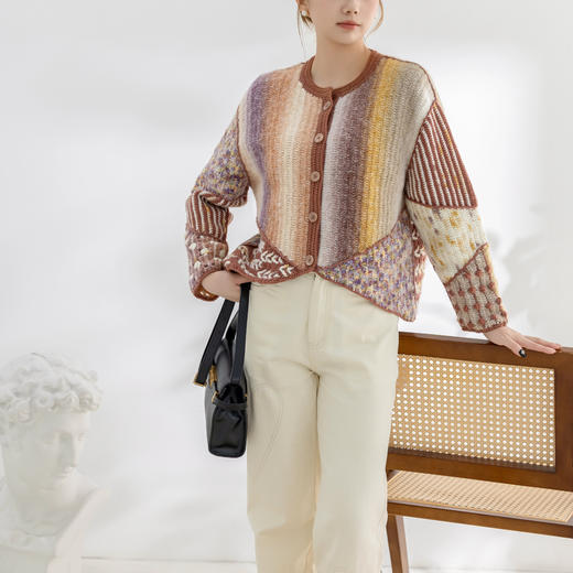 苏苏姐家马蒂斯拼接外套手工DIY编织钩针衣服毛线团自制材料包 商品图2