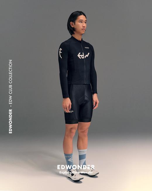 EdW骑聚(男)抓绒长袖车衣-黑色Jersey 商品图3