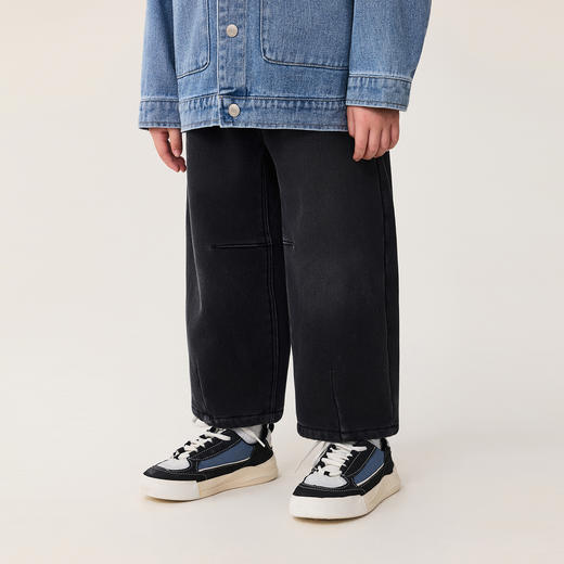 【奥利绒】马克珍妮女童挺括有型牛仔萝卜裤2025年秋冬新款551520 商品图1