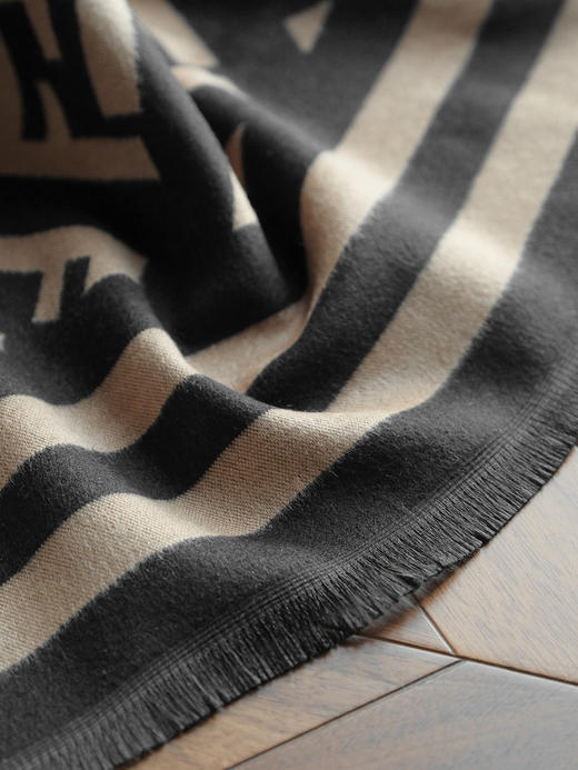 WJ12-芬迪 FF图案印花 羊绒围巾 男女同款情侣款（QZ*MM） 商品图8