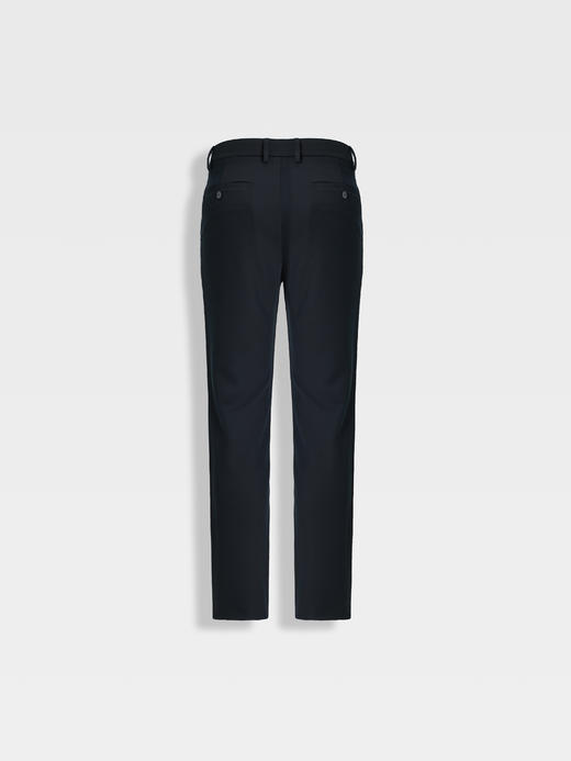 callisto星空蓝羊毛混纺休闲裤 商品图1