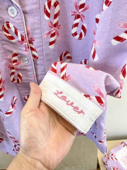 P.J.Sawage秋冬双面磨毛保暖睡衣套装女 轻柔棉质月子服家居服pjs 商品图10