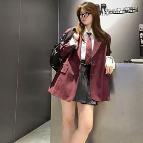 NC彩色皮料西装外套50805（红）秋季953012930321