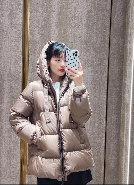 1028-10 max短款拉链连帽A字羽绒服 商品图2