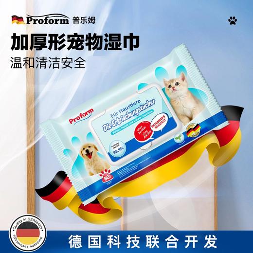 德国普乐姆宠物湿巾纸80抽 商品图1