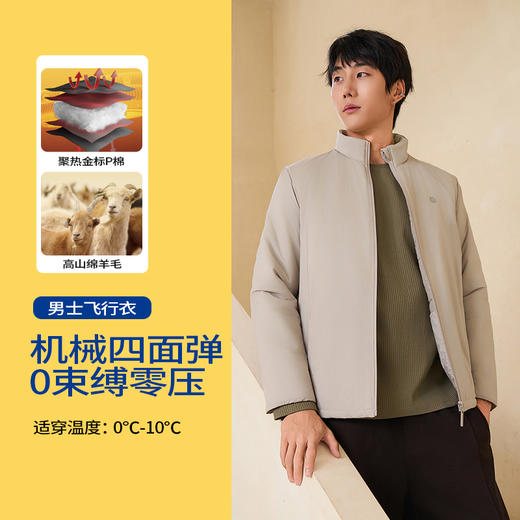 舒知羽男女情侣款立领绵羊毛飞行衣外套 | 防风防水 轻薄保暖 面料软糯 上身不臃肿 男女款可选 商品图6